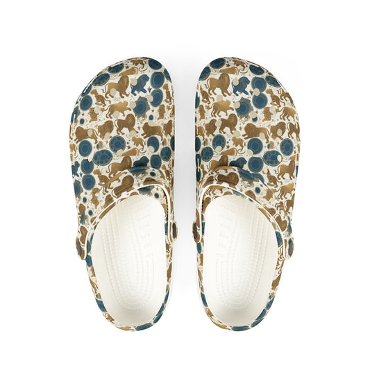 EVA Foam Rubber Shoes, (AOP), Leo, Zodiac, Pattern