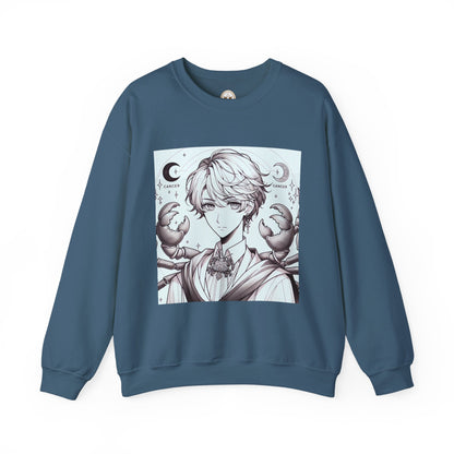 Unisex Heavy Blend™ Crewneck Sweatshirt,Two Moon, Cancer Zodiac Design