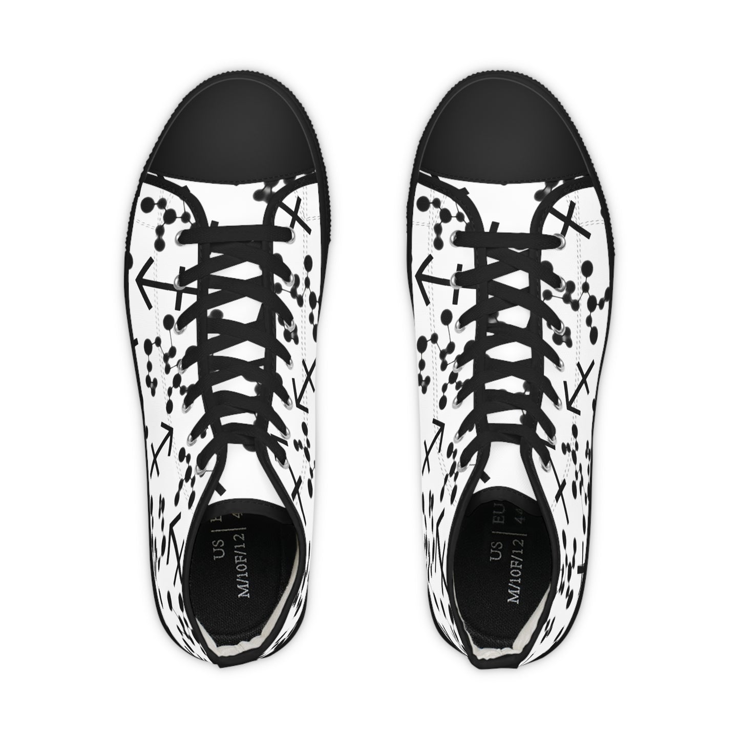Men's High Top Sneakers, Breathable polyester canvas, Sagittarius Zodiac Design
