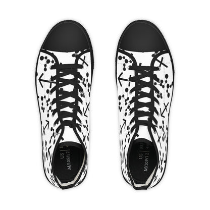 Men's High Top Sneakers, Breathable polyester canvas, Sagittarius Zodiac Design