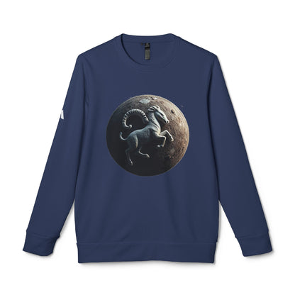 Adidas, Unisex Fleece Crewneck Sweatshirt, Aries, Planet Animal, Zodiac