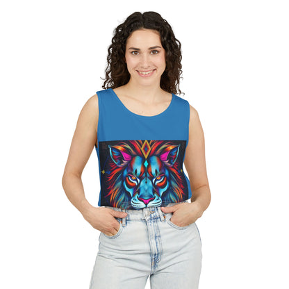 Unisex Garment-Dyed, Tank Top, Leo, Pop Art v1, 100% US cotton