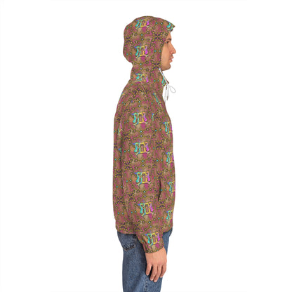 Full-Zip Hoodie (AOP), Gemini, Zodiac, Pattern