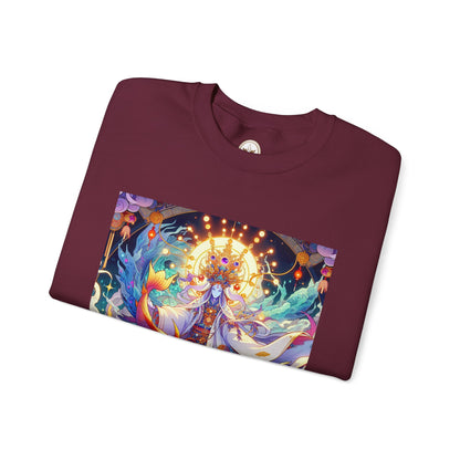 Unisex Heavy Blend™ Crewneck Sweatshirt, Anime Pisces King, Zodiac Design