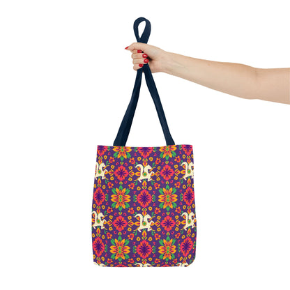 Tote Bag (AOP), Aquarius, Zodiac v2, Flower Pattern