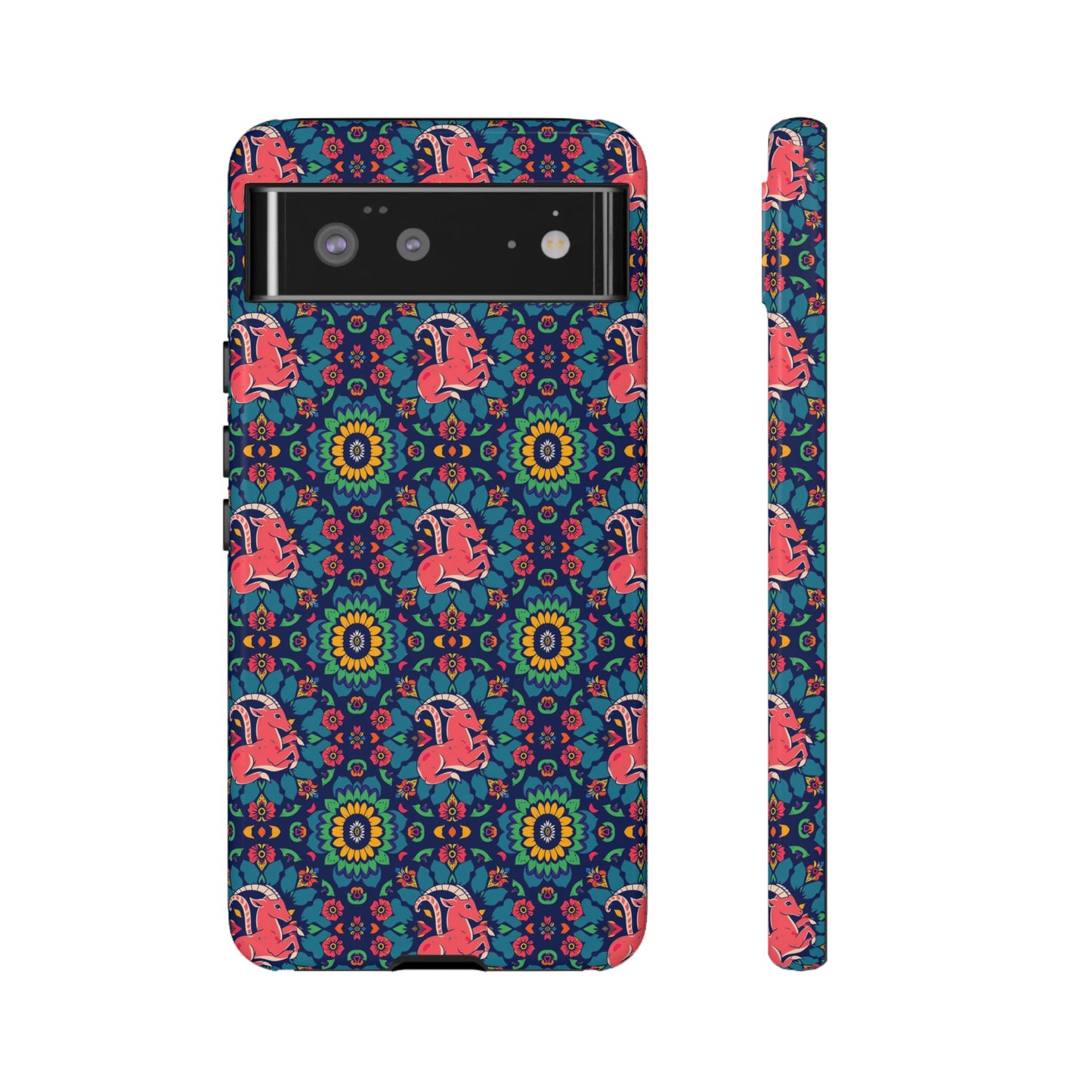 Tough Cases, Capricorn, Zodiac v1, Flower Pattern