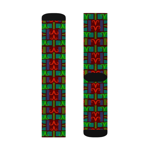 Sublimation Socks, Aries, Zodiac v1, Shapes Pattern