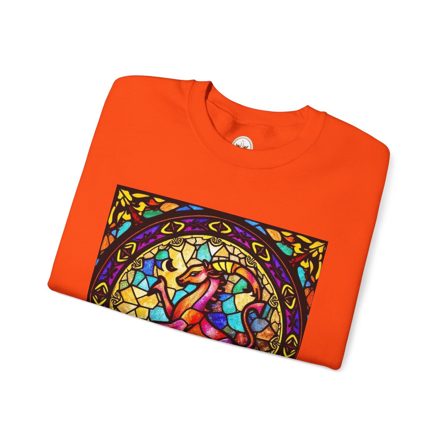Unisex Heavy Blend™ Crewneck Sweatshirt, Glass, Aries Zodiac Design