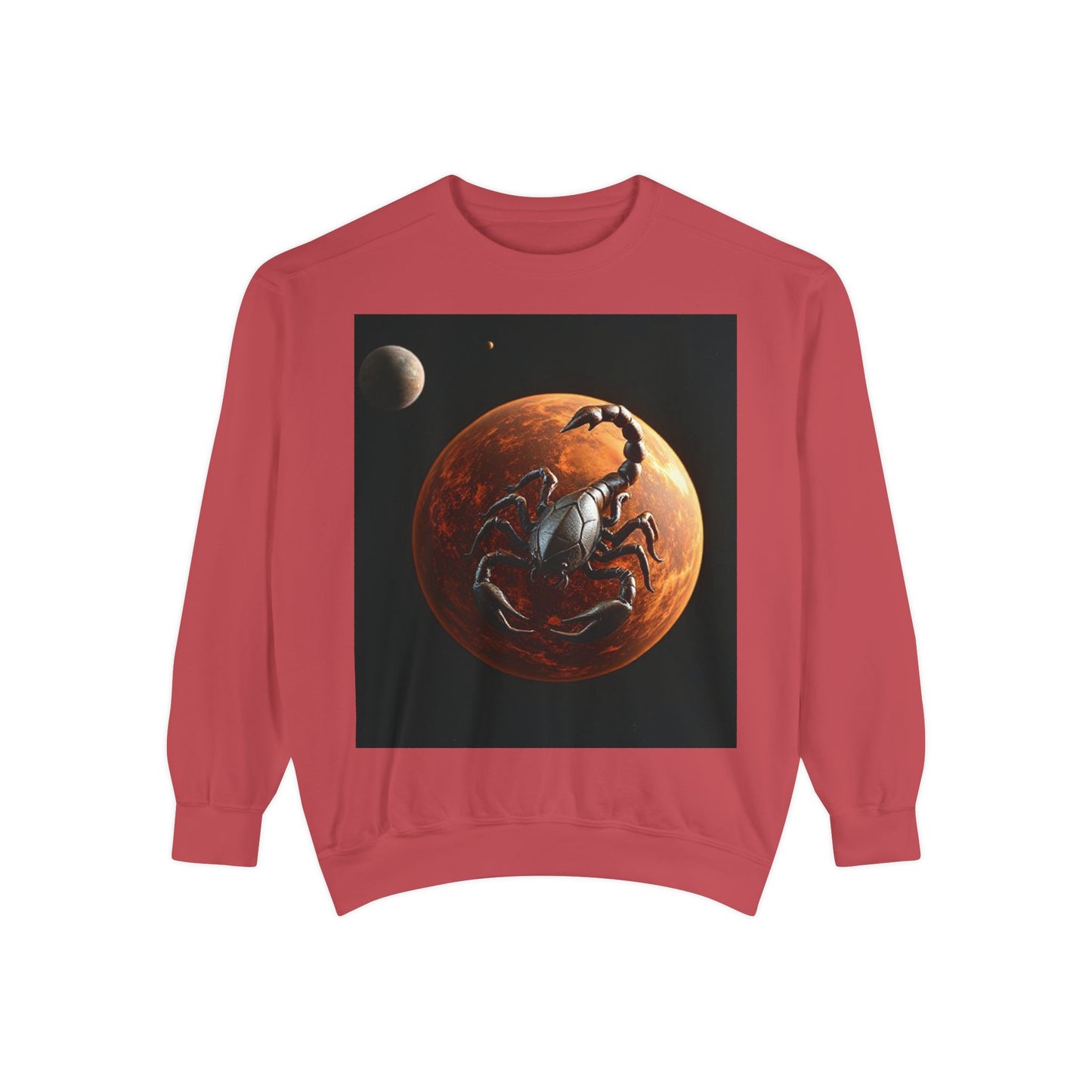 Garment-Dyed Sweatshirt, Unisex, Space Animal Design, Scorpio