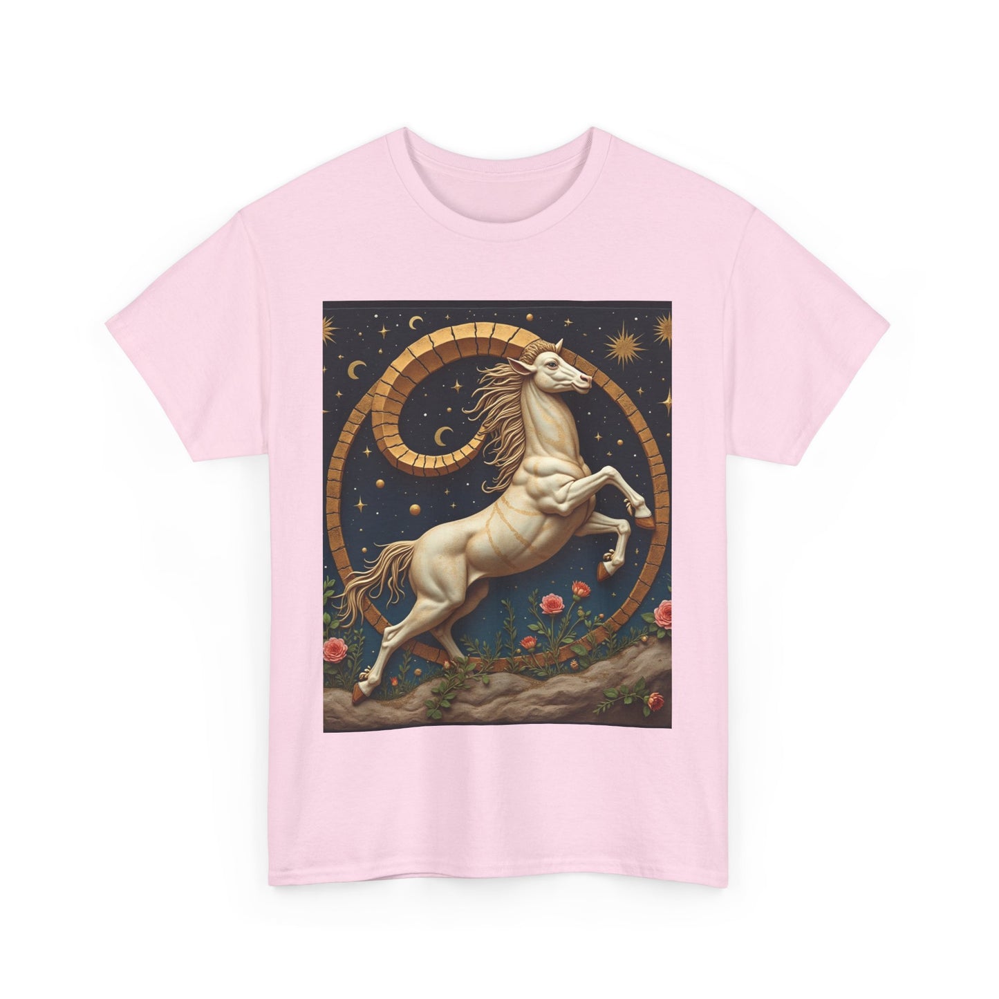 Unisex Heavy Cotton T-Shirt, Aries Animal 1v, Zodiac Design