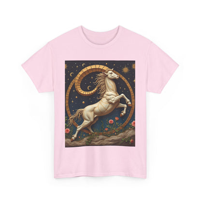 Unisex Heavy Cotton T-Shirt, Aries Animal 1v, Zodiac Design