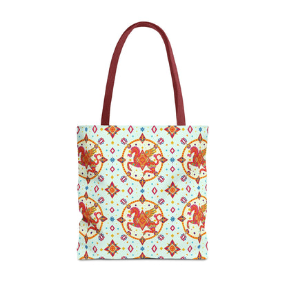 Tote Bag (AOP), Aquarius, Zodiac v1, Jewel Pattern