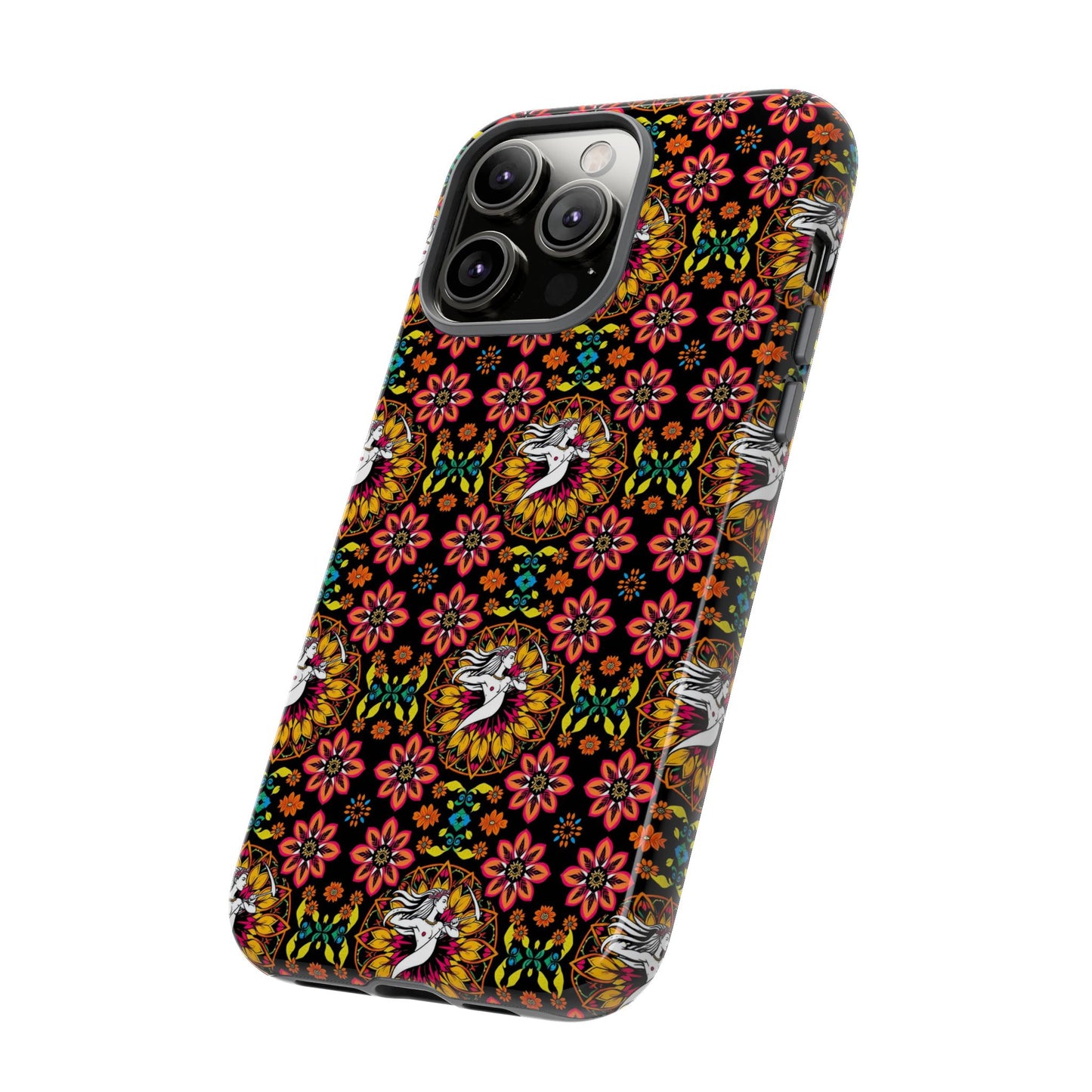 Tough Cases, Sagittarius, Zodiac v2, Flower Pattern