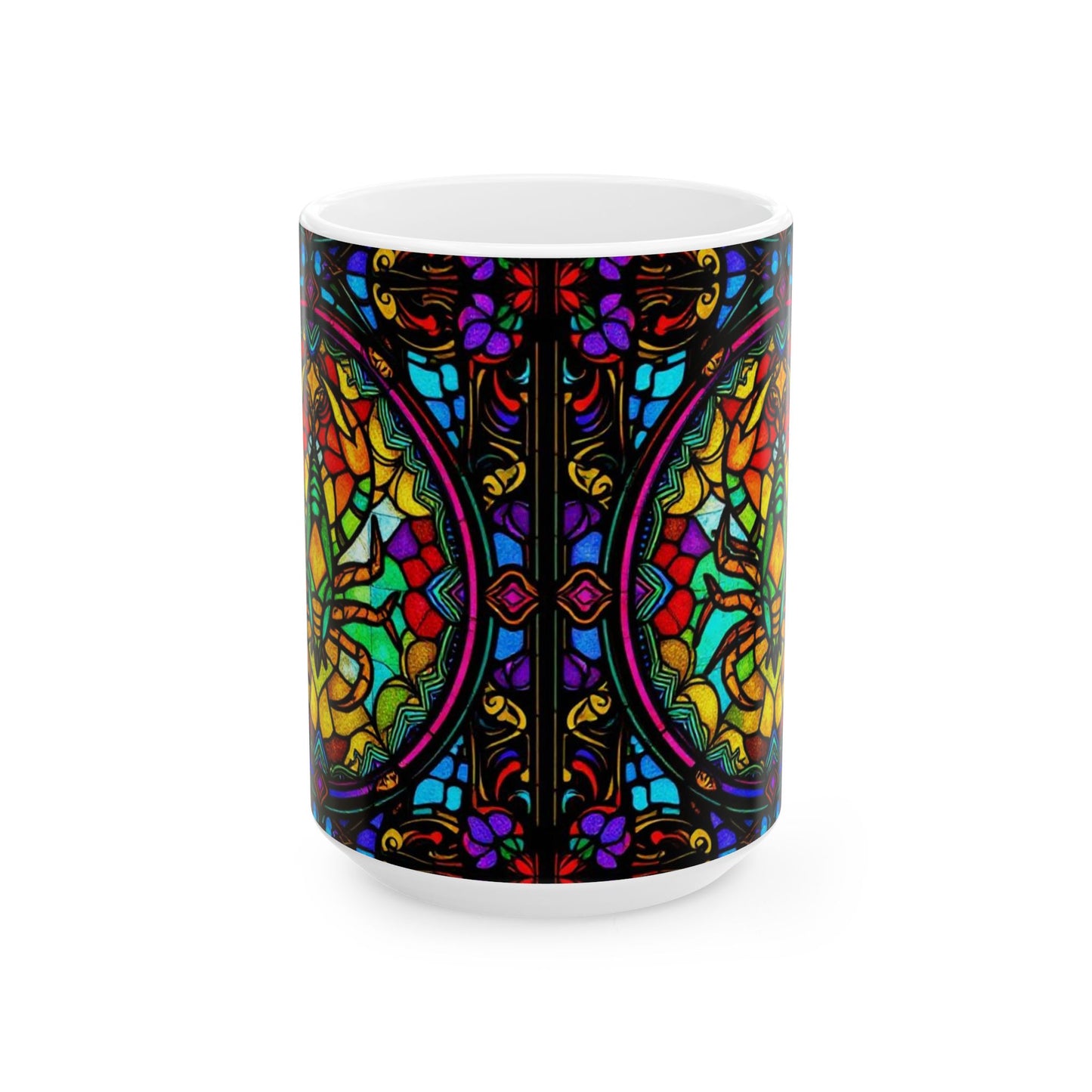 Ceramic Mug, (11oz, 15oz), Ceramic Coffee Mug, AOP, Glass Design, Scorpio Zodiac