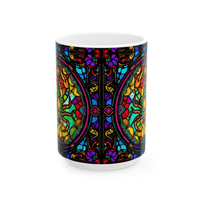 Ceramic Mug, (11oz, 15oz), Ceramic Coffee Mug, AOP, Glass Design, Scorpio Zodiac