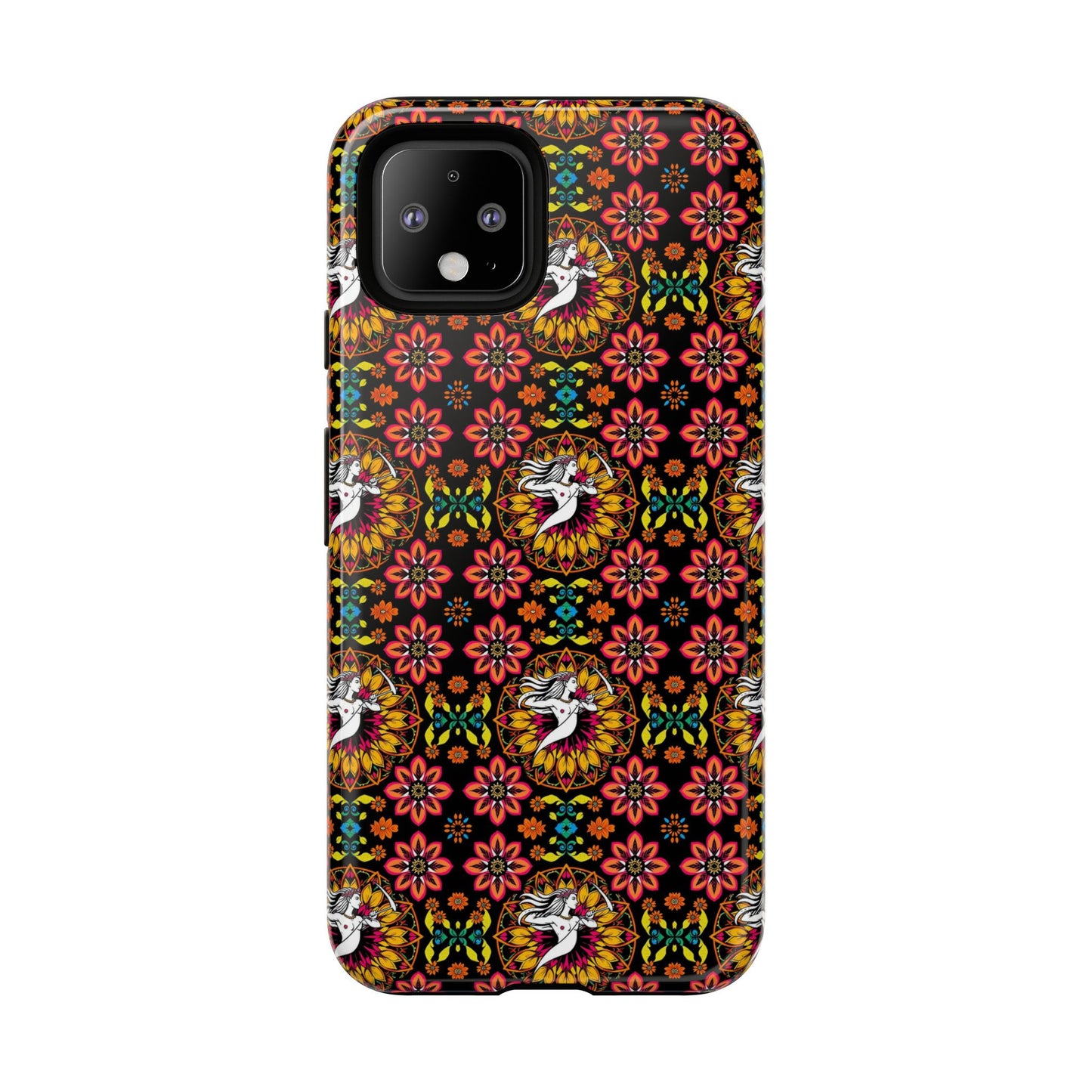Tough Cases, Sagittarius, Zodiac v2, Flower Pattern