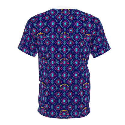 Unisex Cut & Sew T-Shirt, (AOP), Libra, Zodiac v2, Jewels Pattern