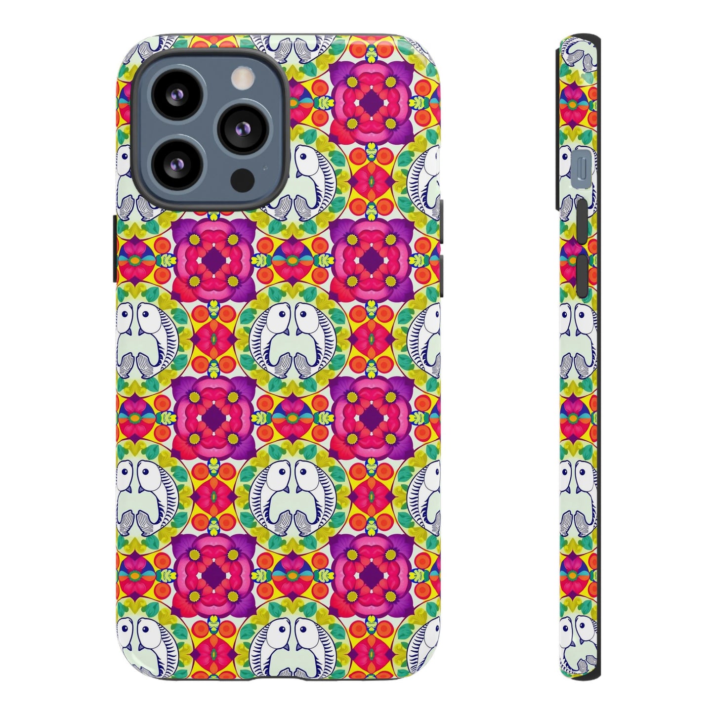 Tough Cases, Pisces, Zodiac v2, Flower Pattern