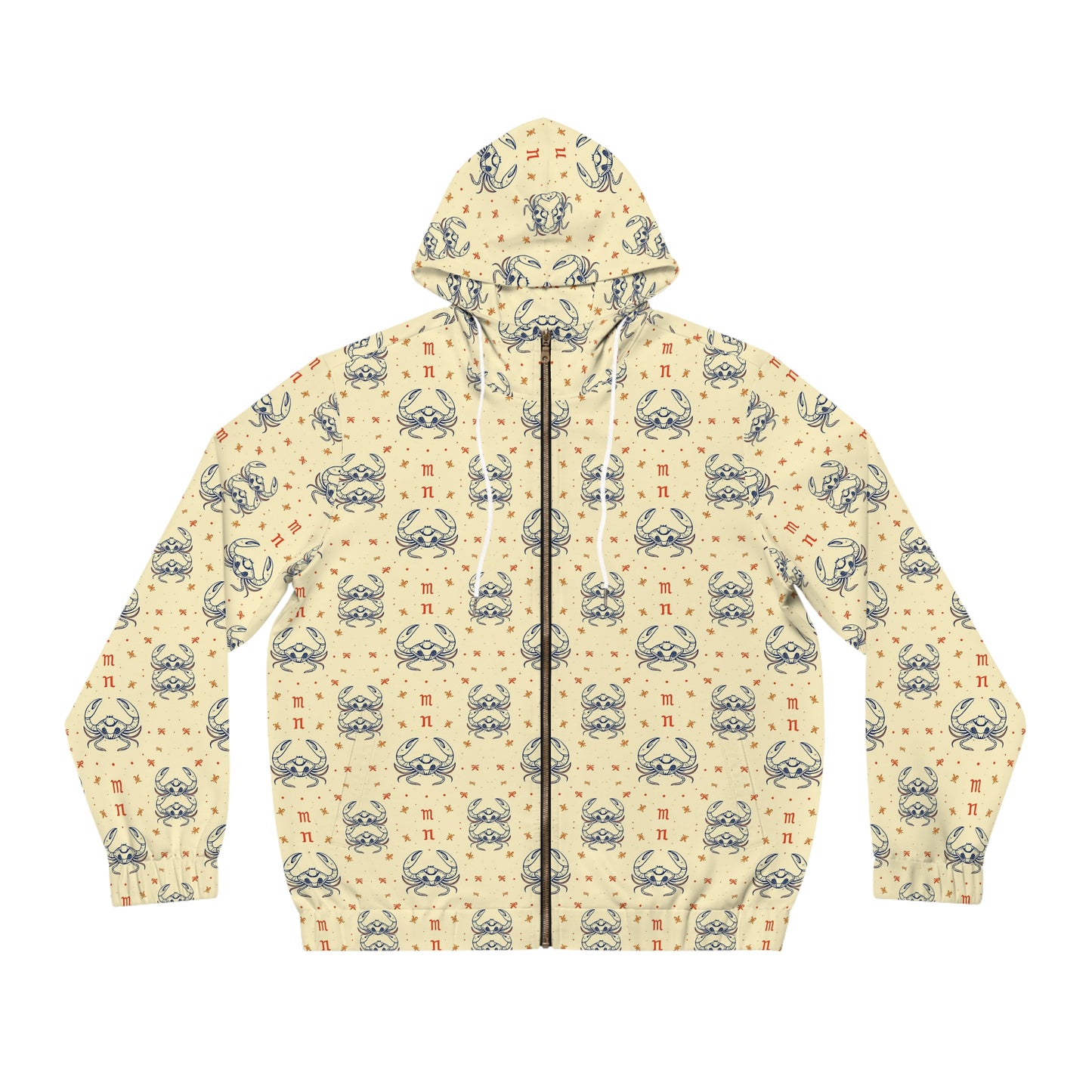 Full-Zip Hoodie (AOP), Cancer, Zodiac v4, Pattern