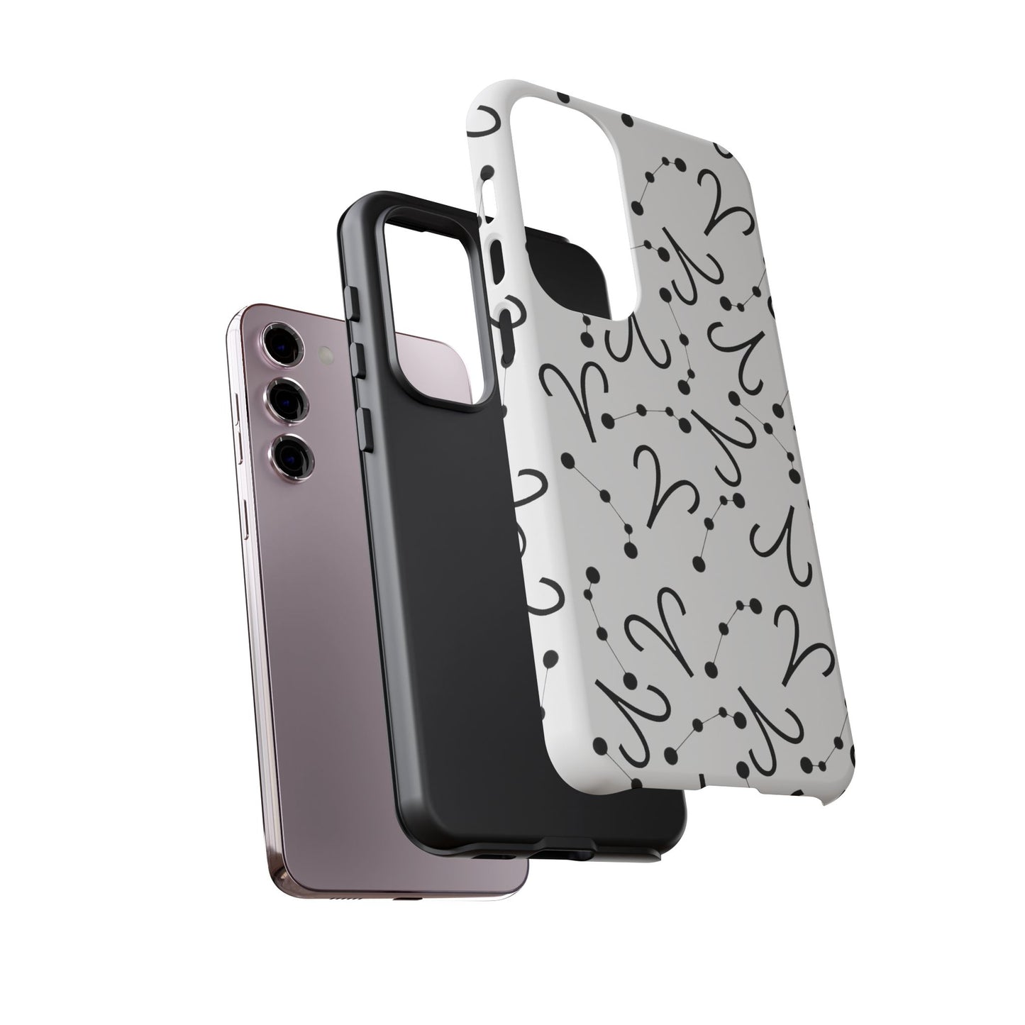 Tough Cases with the Aries Zodiac sign for iPhone, Samsung Galaxy, and Google Pixel devices