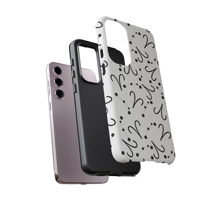 Tough Cases with the Aries Zodiac sign for iPhone, Samsung Galaxy, and Google Pixel devices