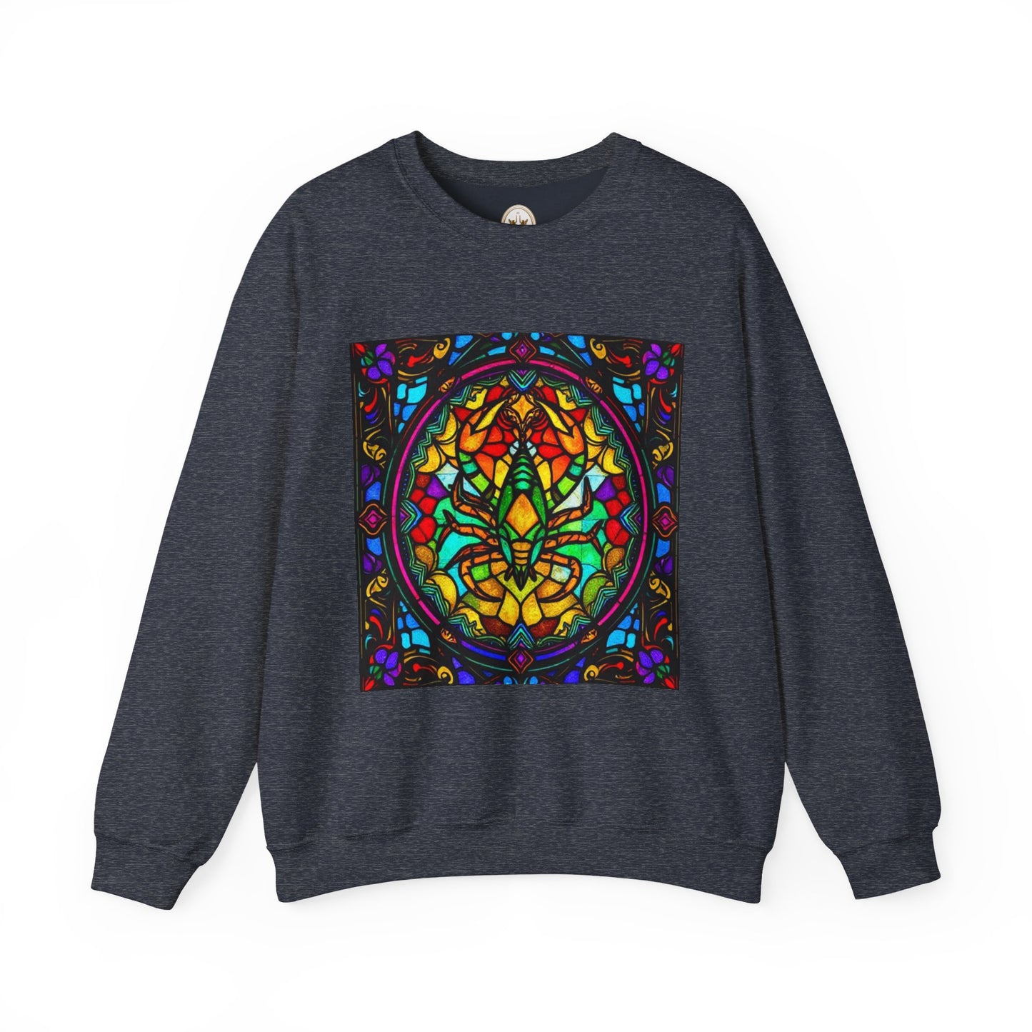 Unisex Heavy Blend™ Crewneck Sweatshirt, Glass 1, Scorpio Zodiac Design