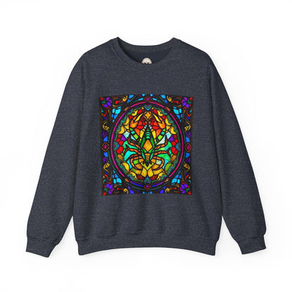 Unisex Heavy Blend™ Crewneck Sweatshirt, Glass 1, Scorpio Zodiac Design