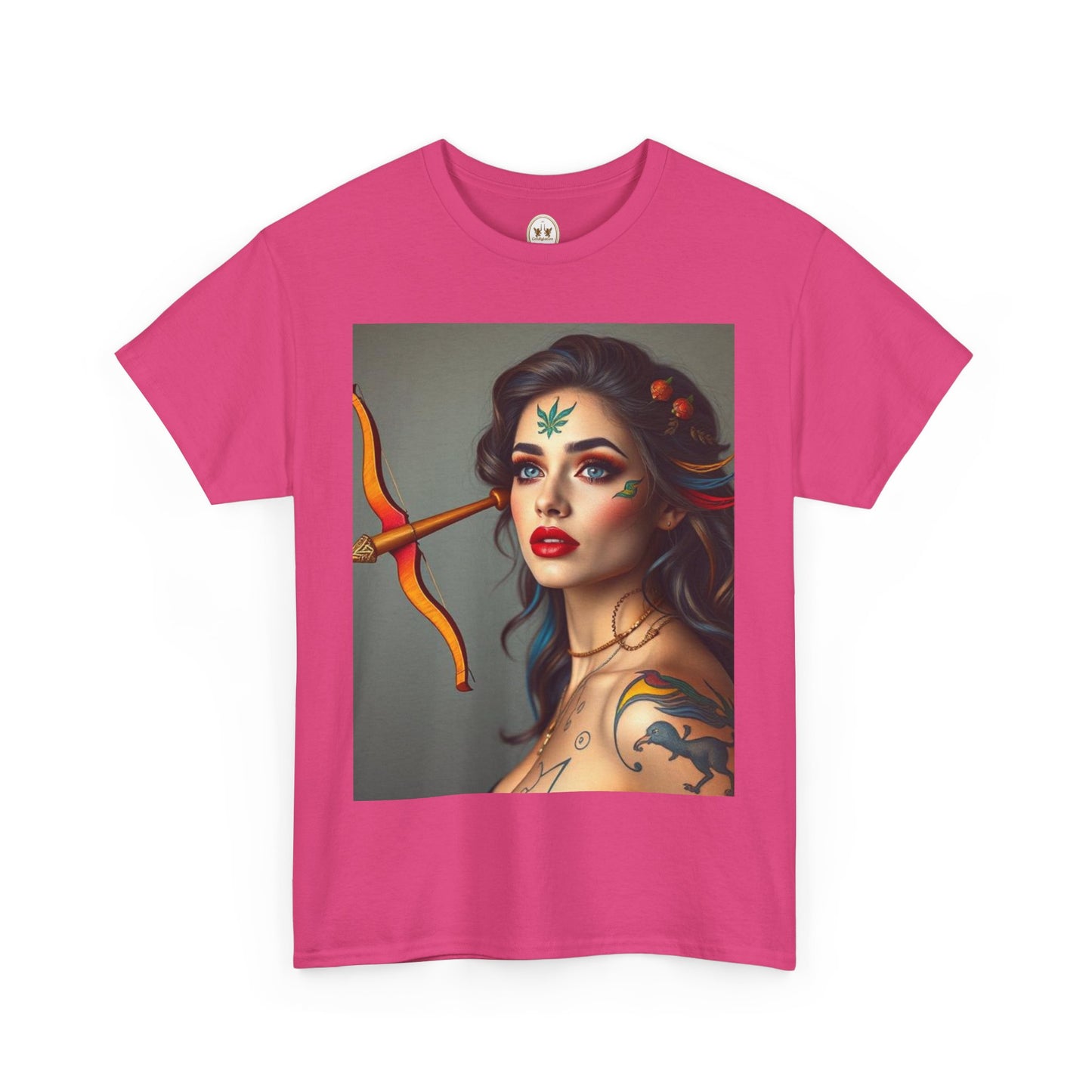 Unisex Heavy Cotton T-Shirt, Sagittarius, Zodiac v2, Sexy Art