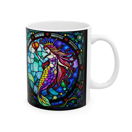 Ceramic Mug, (11oz, 15oz), Ceramic Coffee Mug, AOP, Glass Design v1, Aquarius Zodiac