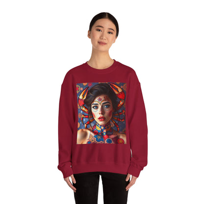 Unisex Heavy Blend™ Crewneck Sweatshirt, Cancer, Zodiac v2, Sexy Pattern
