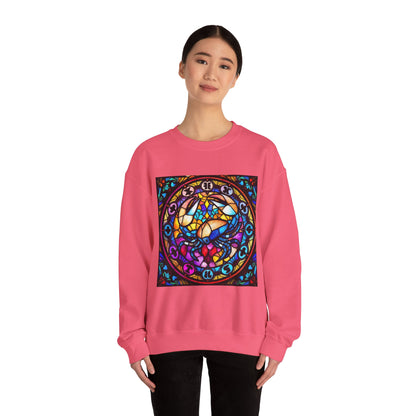 Unisex Heavy Blend™ Crewneck Sweatshirt, Glass, Cancer Zodiac Design