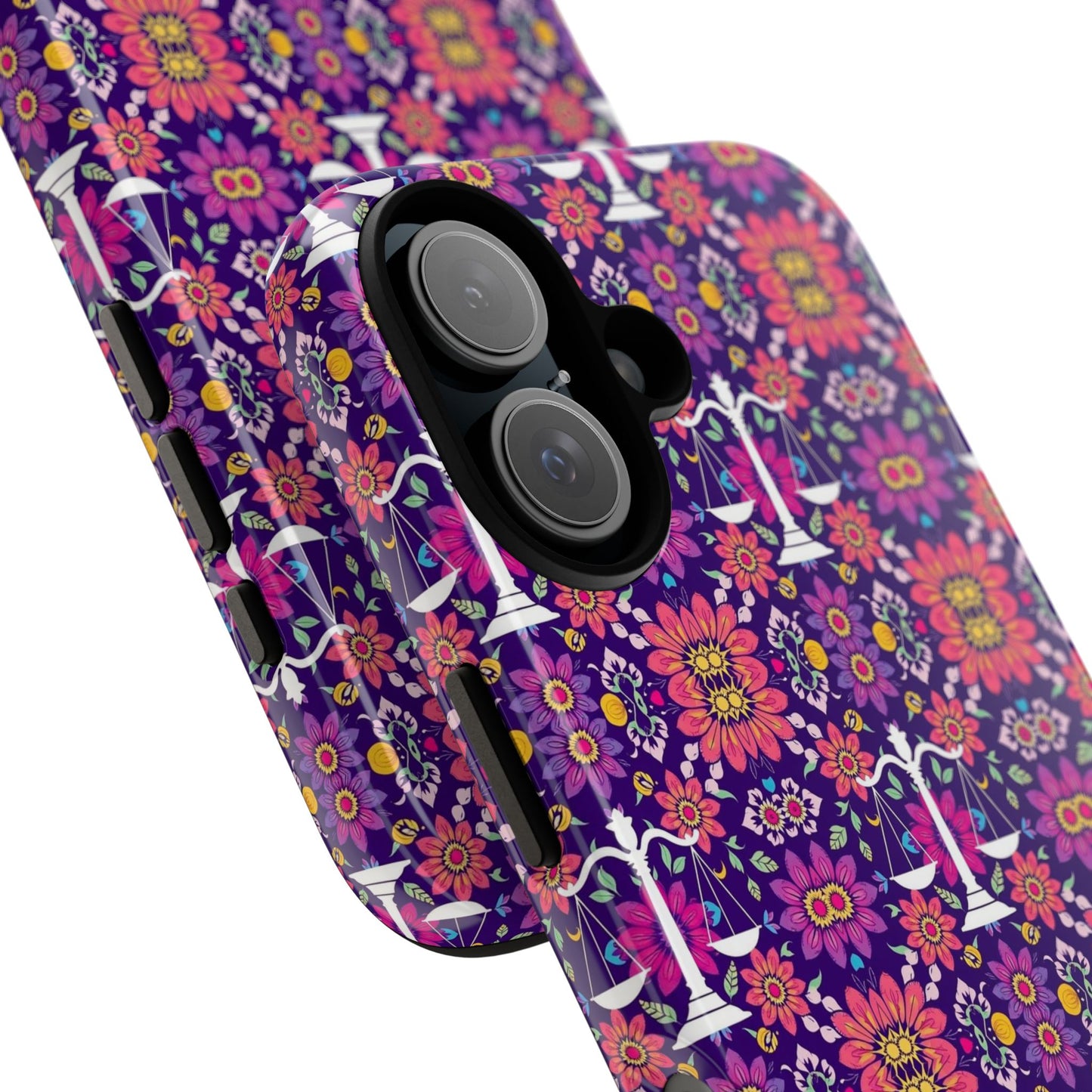 Tough Cases, Libra, Zodiac v4, Flower Pattern
