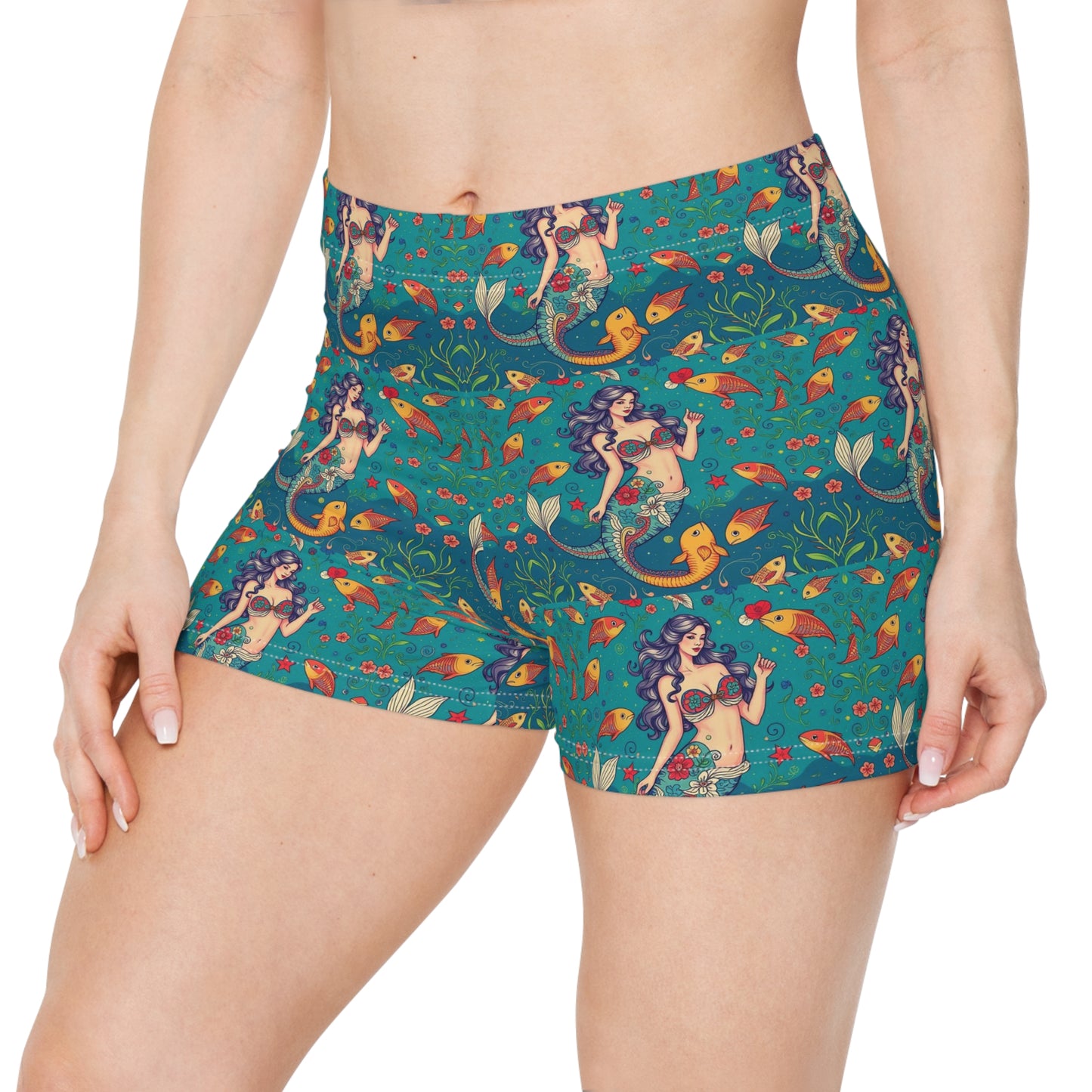 Women's Shorts, (AOP), Pisces, Zodiac v2, Sexy Pattern