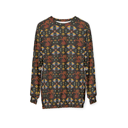 Unisex Sweatshirt (AOP), Virgo, Zodiac v3, Jewel Pattern