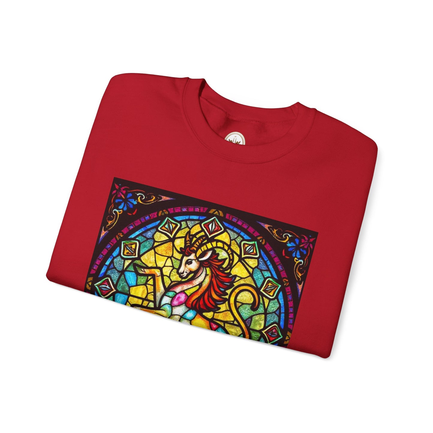 Unisex Heavy Blend™ Crewneck Sweatshirt, Glass, Capricorn Zodiac Design
