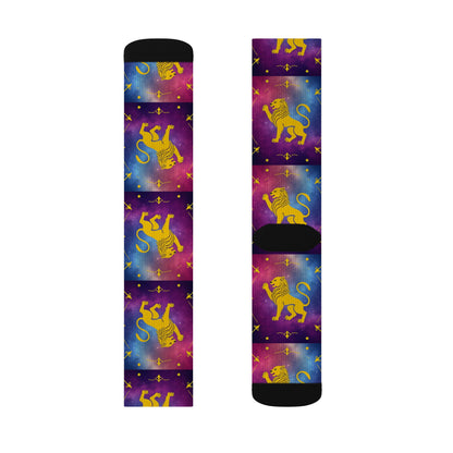 Sublimation Socks, Leo, Zodiac v3, Pattern