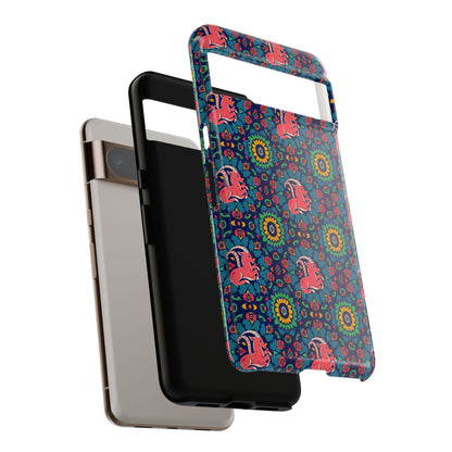 Tough Cases, Capricorn, Zodiac v1, Flower Pattern