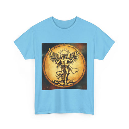 Unisex Heavy Cotton T-Shirt, Angel Twin, Gemini Zodiac Design