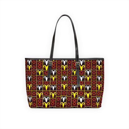 Leather Shoulder Bag, Aries, Zodiac, Shapes Pattern