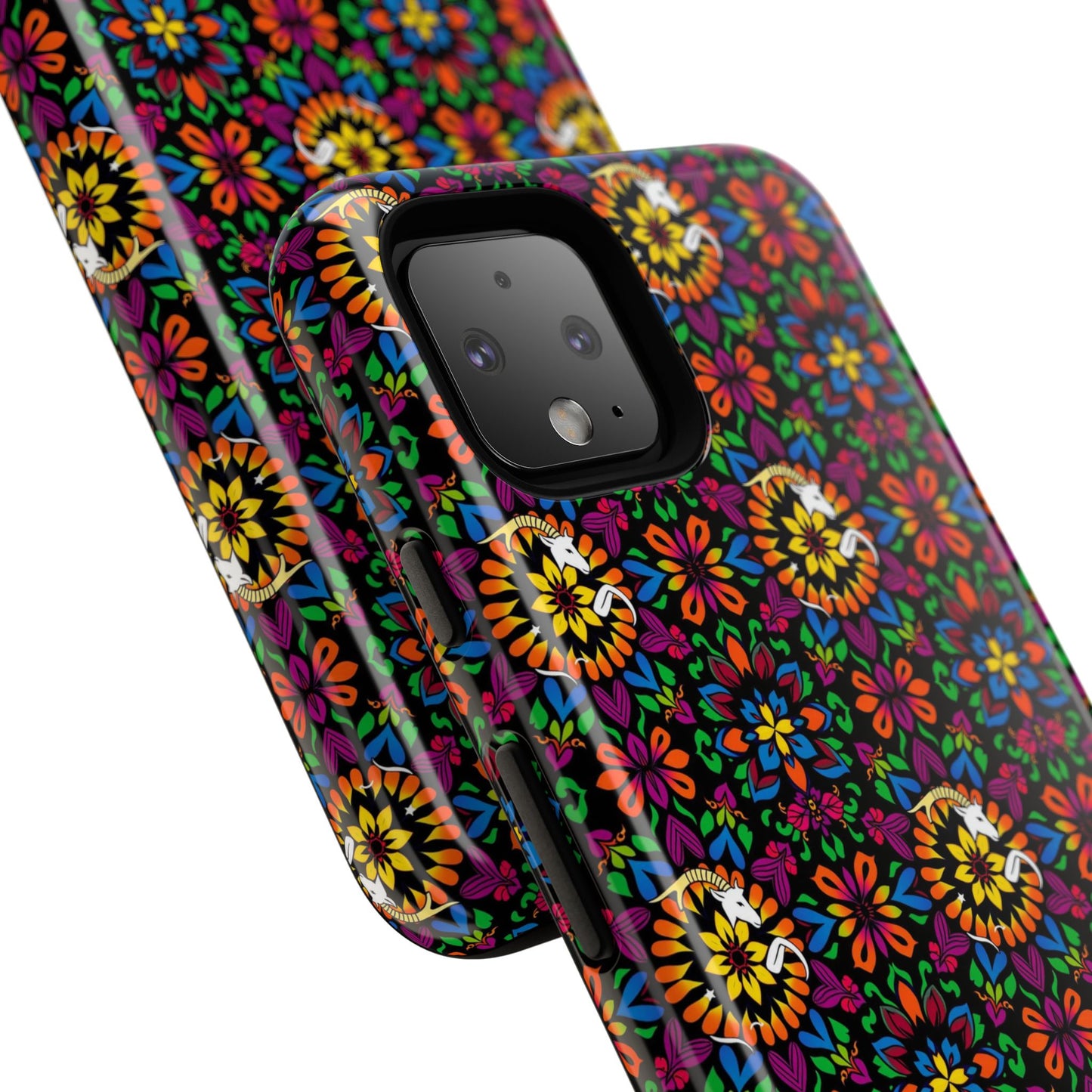 Tough Cases, Capricorn, Zodiac v2, Flower Pattern