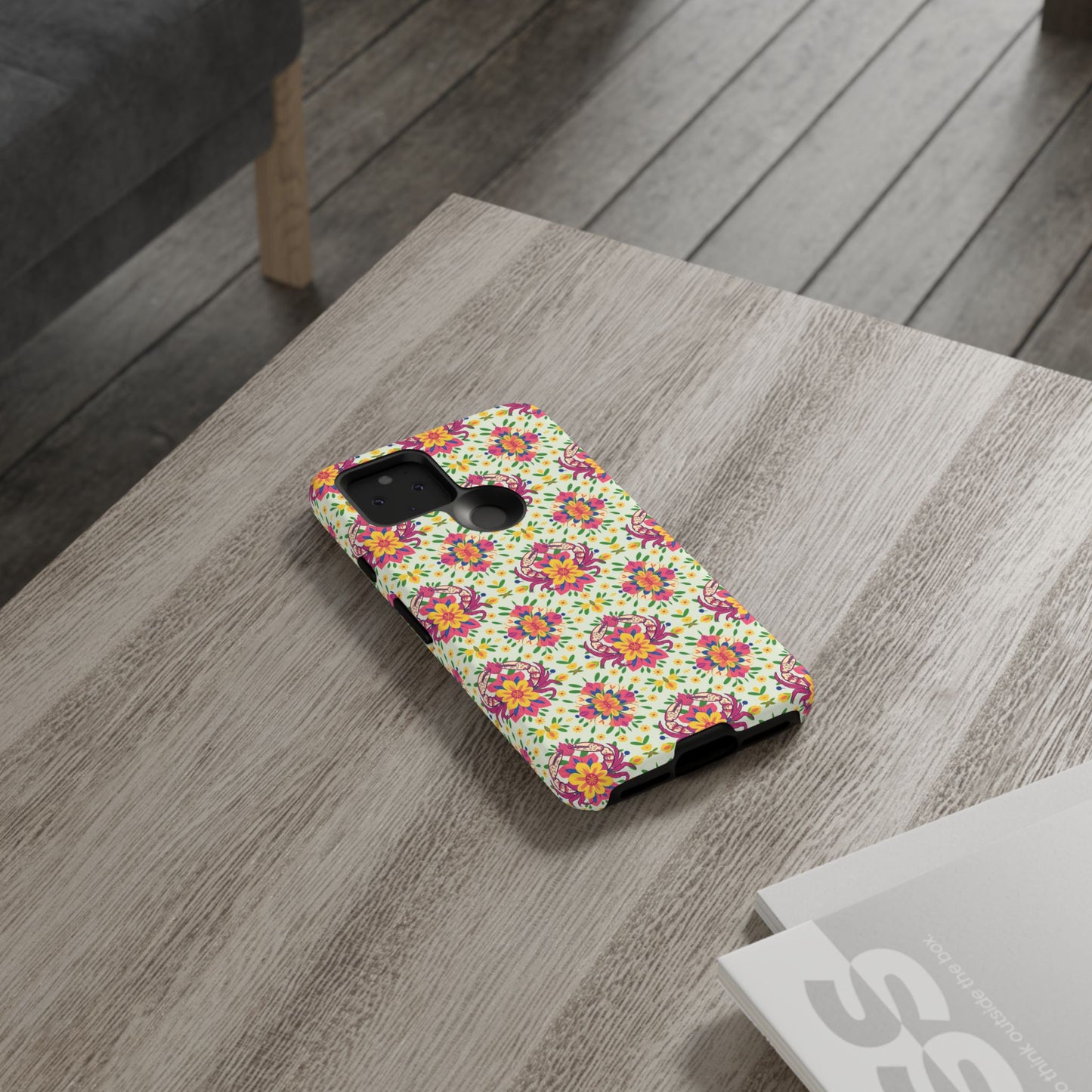 Tough Cases, Cancer, Zodiac v3, Flower Pattern