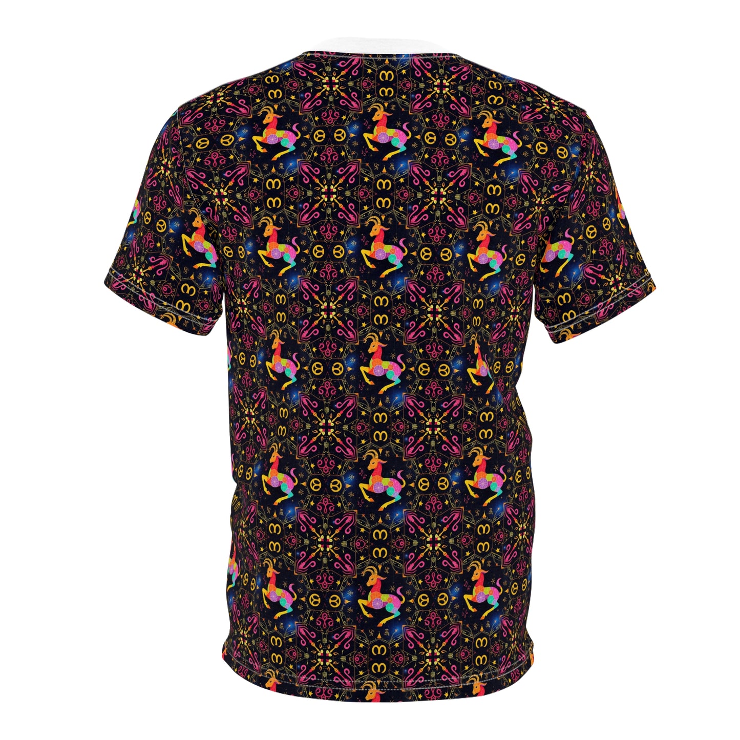 Unisex Cut & Sew T-Shirt, AOP, Capricorn, Zodiac v1, Pattern