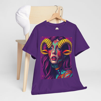 Unisex Heavy Cotton T-Shirt, Taurus, Zodiac v2, Sexy Art