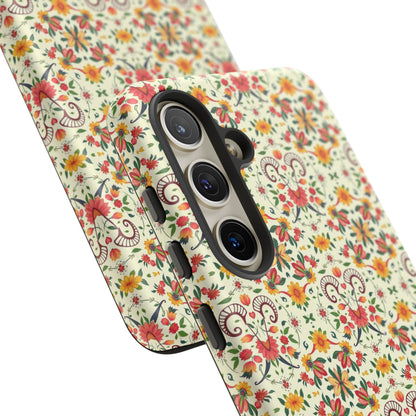 Tough Cases, Aries, Zodiac, Flower Pattern