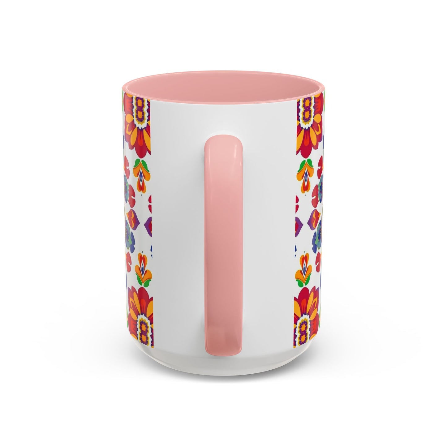 Accent Coffee Mug, Libra, Zodiac v1, Flower Pattern, (11, 15oz)