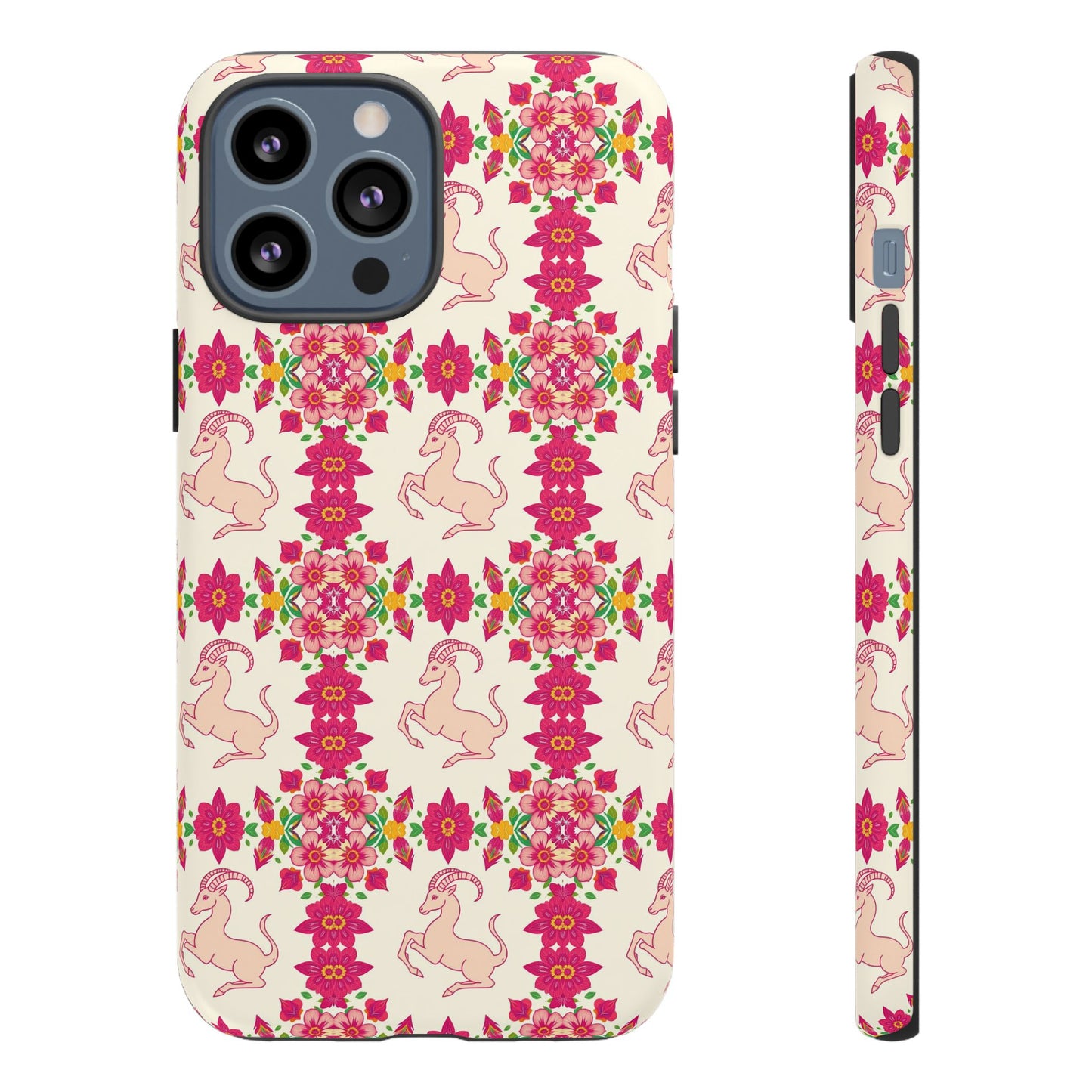 Tough Cases, Capricorn, Zodiac v3, Flower Pattern
