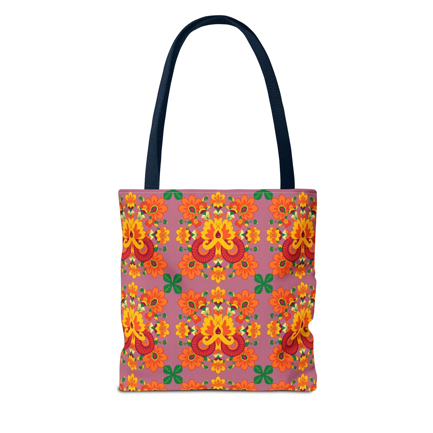 Tote Bag (AOP), Aries, Zodiac v1, Flower Pattern