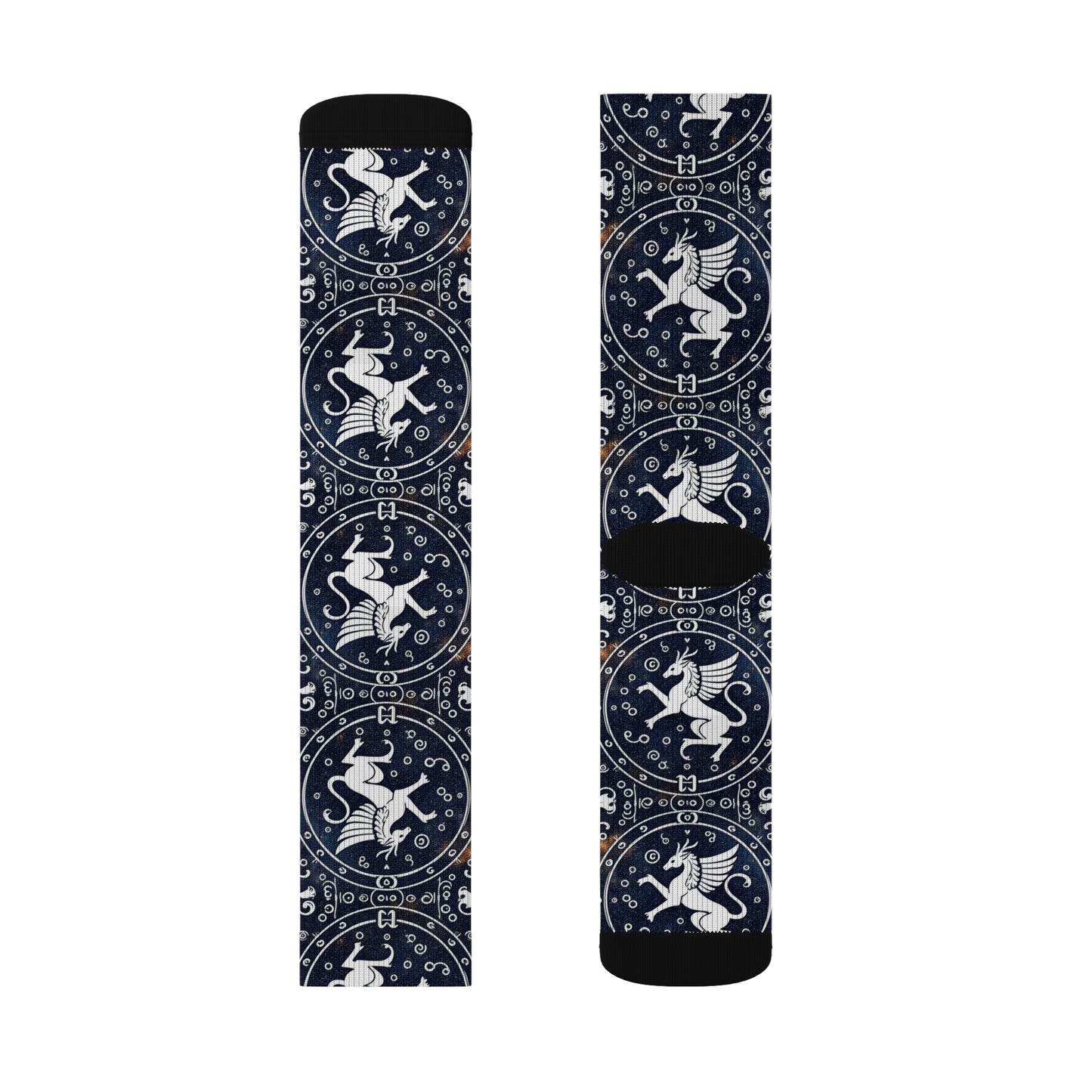 Sublimation Socks, Virgo, Zodiac v1, Pattern