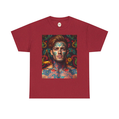 Unisex Heavy Cotton T-Shirt, Libra, Zodiac, Sexy Art