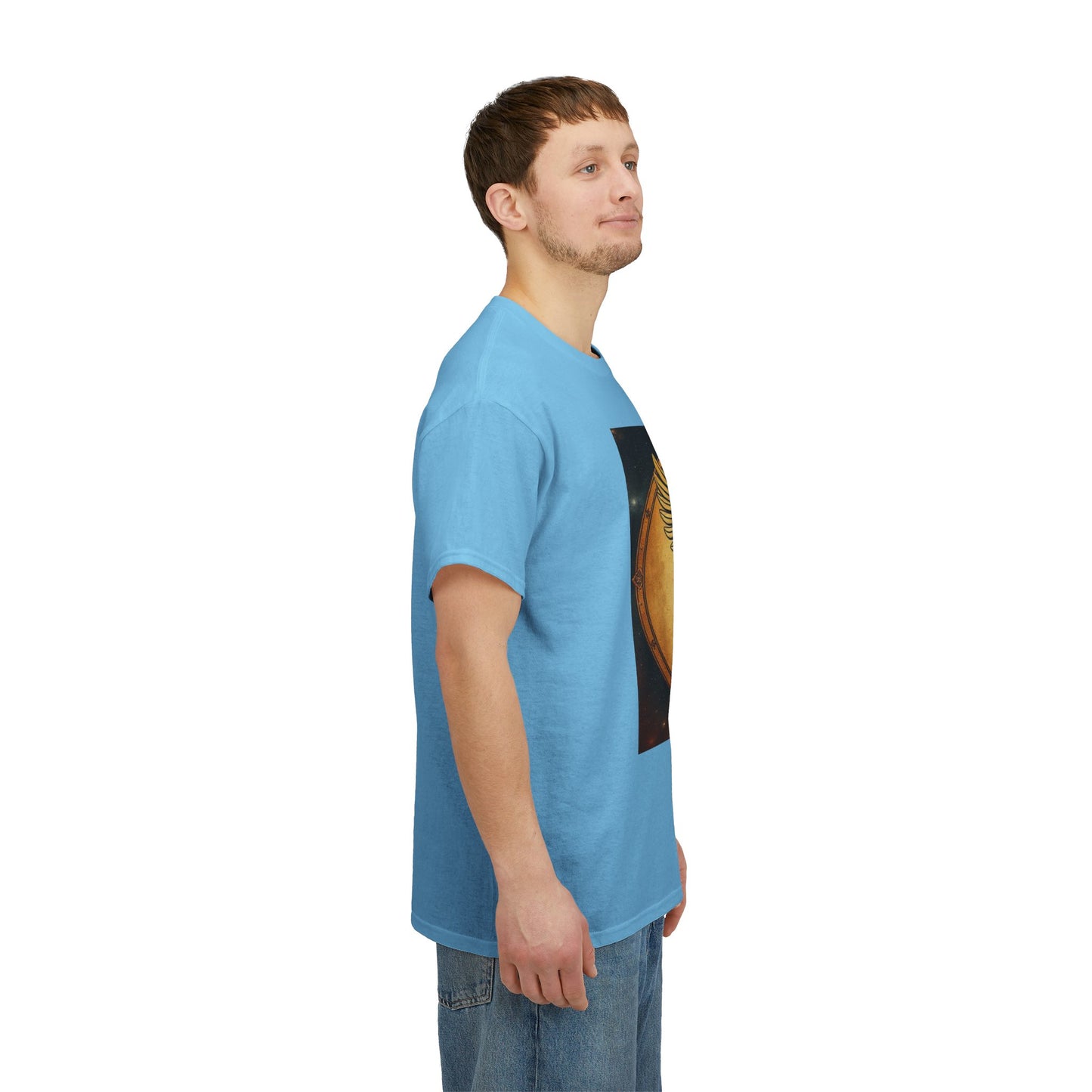 Unisex Heavy Cotton T-Shirt, Angel Twin, Gemini Zodiac Design